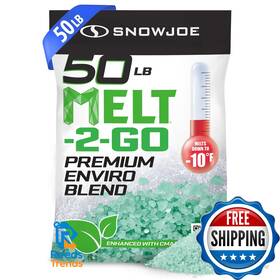 B01mzh6e6e Snow Joe Premium Enviro Blend Ice Melt Green-coated Deicer Crystals 50 Lb Bag