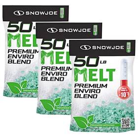 B0fzdkyxxc Snow Joe 3 Pack Premium Enviro Blend And Ice Melt Green-coated Deicer Crysta