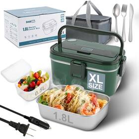 Dfh-c25 Sohida 1.8l Heated Lunch Box 80w Electric With Long-handled Utensils For