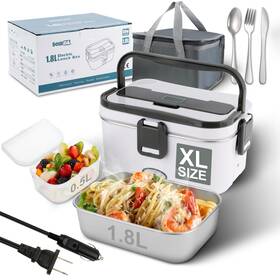 Sohida S 1.8lw 1.8l 0.5l Heated Lunch Box For Men 80w Electric With Long-handled