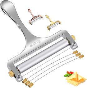 H2304 Sopito Stainless Steel Wire Cheese Slicer With 3 Extra Wires Adjustable Thicknes