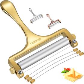St-jja032b Sopito Bc Cheese Slicer Stainless Steel With 3 Extra Wires Great For Gold