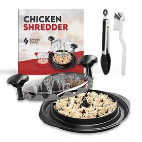 Spark Sync 608275580618 Chicken Shredder Tool Twist -11 Inch Visible Meat Machine Ergonomic Handle Non-slip