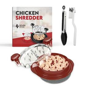 Spark Sync 608275580632 Chicken Shredder Tool Twist 11 Inch Visible Meat Machine Ergonomic Handle N