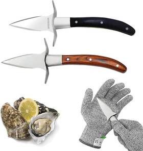 Speensun 726084402751 Oyster Shucking Knife Shucker 2 Set Sturdy Sharpness With Co