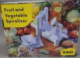X0019annv Spiralizer Kinzi Fruit And Vegetable Slicer With 3 Blade Attachements New In Box
