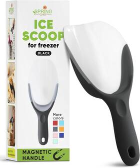B08ptwhy9v Spring Chef Magnetic Ice Scoop For Freezer - Bpa-free Flexi-plastic Popcorn Scoo