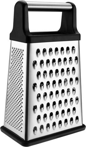 Synchkg091747 Spring Chef Professional Cheese Grater - Stainless Steel Xl Size 4 Black