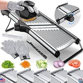 B01iw6ordy Stanley Adjustable Mandoline Food Slicer - Stainless Steel Veggie And Fruit Cutter