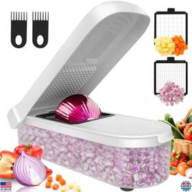 B0d9q1199s Stanley 4-in-1 Multifunctional Food Chopper - Onion Vegetable Slicer And Dicer White