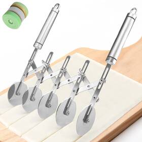 Pro001 Star Pastry Cutter With Grinder Spaghetti Dough Roller Knife Stainle