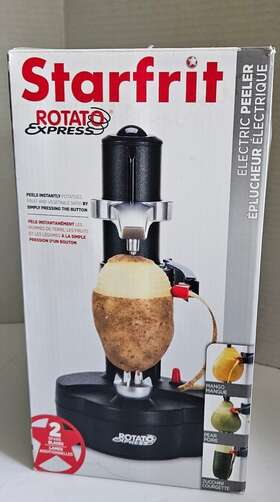 Starfrit 069858974314 Rotato Express Electric Peeler Extra Blades Black Open Box Tested Works