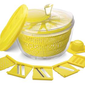 Sl501 Stelive 2-in-1 Salad Spinner Slicer Vegetable Chopper Yellow