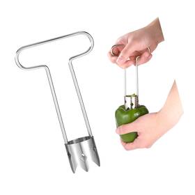 10158 Strendier Red Bell Pepper Seed Corer Upgraded T Shaped Vegetable And Fruit Sta Inch
