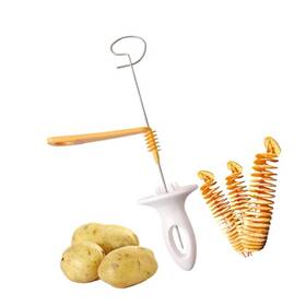 Strendier 704905405344 Tornado Spiral Potato Chip Slicer Manual Fry Vegetable Spiralizer