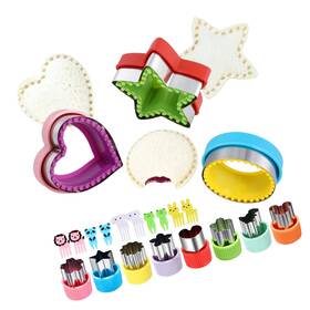 Strendier 756839519649 Sandwich Cutter And Sealer Round Heart Star 3pcs Shapes Decruster Pr