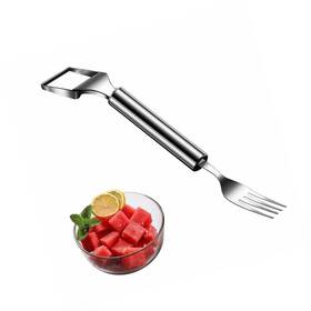 Strendier 768274326409 2-in-1 Stainless Steel Watermelon Slicer And Fork Easy Cut Serve Enjoy Ki