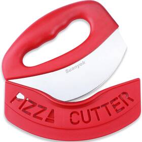 Suanyok-999 Suanyok 313057845815 Premium Pizza Cutter Food Chopper-super Sharp Blade Stainless Steel