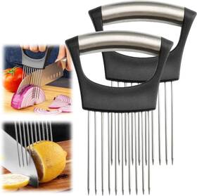 7-30-2 Sueea Stainless Steel Onion Slice Holder Lemon Slicer Vegetable Cutter Chopper Slici