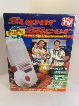 9729802005 Super Slicer Vintage As Seen On Tv 5-in-1 Kitchen Mandoline Tool Set And Video