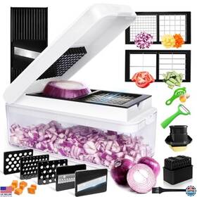 B0dcg1ys6l Surewin Vegetable Chopper Dicer Mandoline Slicer With Container 9 Blades For Salad
