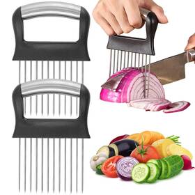 Suuker 719645391632 Onion Holder For Slicing 2 Pieces Large Tomato Slicer Stainless Steel