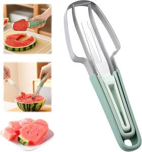 Suuker 760754867037 Watermelon Cutter Slicer 3-in-1 Tool Stainless Steel Popsicle Fork