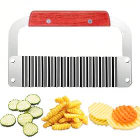 Sk252 Suuker Crinkle Cutter Extra-large Potato Slicer Wavy Chopper Stainless Steel Frenc