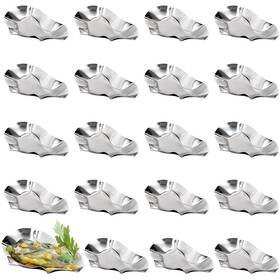 S-oystershells-20pc Suwimut Set Of 20 Oyster Shells Stainless Steel Reusable - Large Grilling