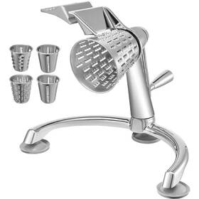 Svopes 705353415814 Rotary Cheese Grater Zinc Alloy Vegetable Mandoline With 5 Stainless Steel Cutt