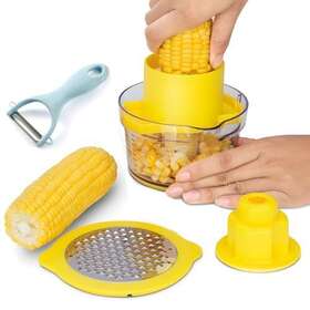 Swellishcolor 731052855194 4 In 1 Multi-function Corn Cob Strippercorn Peeler For On The Cobcorn Re