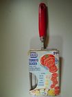 T-6321 P Ekco Nip Vintage Tomato Vegetable Slicer Red Wood Handle Made