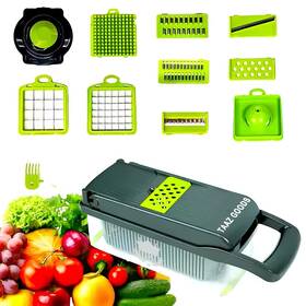 Taaz Goods 199284989740 16-in-1 Mandoline Veggie Chopper Dicer Cutter Slicer Julienne Salad Ma