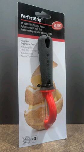 10997 Tablecraft Red Straight Edge Peeler Black Handle Stainless Steel Nsf New