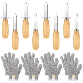 Bb-tarpop-1299 Tarpop 16 Pieces Oyster Shucking Knife Set 8 Stainless Steel Shuckers Bulk