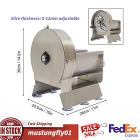 2139al Tbvechi Cabbage Shredder Silver Commercial Potato Slicer Fruit Vegetable Slicing Machine