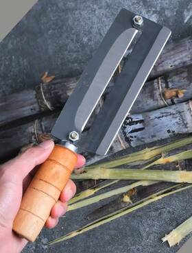 134804 Techtongda 2 Pc Sugar Cane Peeling Knives Pineapple Peeler Carbon Steel