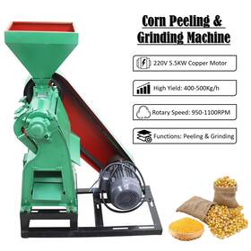 238043 Techtongda Corn Peeling And Grinding Machine Grits Making 400-500kg/h Output 220v