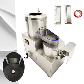 57-057008da Techtongda Commercial Stem And Root Fruit Vegetable Washing Cutting Prep Machine 110v