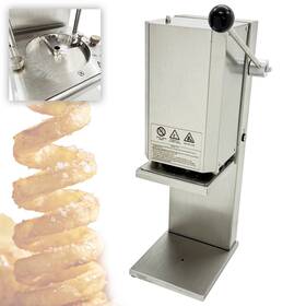 M057395 Techtongda 110v-220v Stainless Steel Electric Curly Fries Machine Spiral Potato Cutter