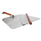 Tek02xpizzav1 Teikis Large Pizza Cutter Aluminium Peel Paddle Board Set New