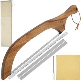 Thdujayjay 190825548895 Bread Bow Cutter Stainless Steel Sourdough Slicer With Wood Handle Serr