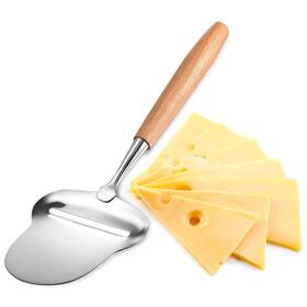 The Little Green Change 313015476433 Stainless Steel Cheese Slicer Handheld - Flexible Blade Planer With Woode