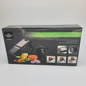 Tsi-12ss378t The Sharper Image 3-in-1 Adjustable Mandoline Slicer Stainless Steel Black New