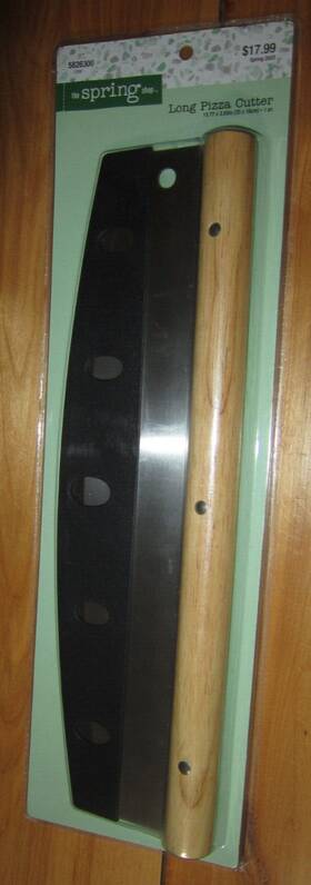 5826300 The Spring Shop Heavy Duty Long Pizza Rocker Cutter New Wood Handle