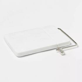 Threshold 191908526362 9 Inch X 6 Marble Cheese Slicer Cutting Board White -