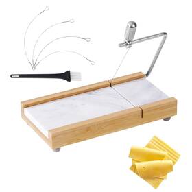 Tianman 692964451594 Cheese Slicer With 4 Replacement Wires - Heavy Duty Marble Board Cutter