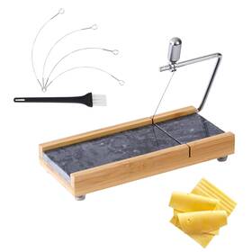 Tianman 692964451600 Cheese Slicer With 4 Replacement Wires Heavy Duty Marble Board Cutter