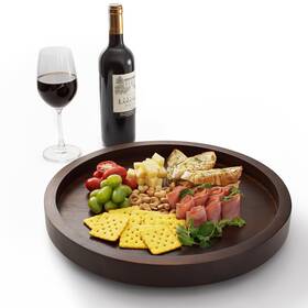 Tdtlzss16 Tidita 16 Inch Acacia Lazy Susan Turntable For Table - Wooden Charcuterie Boards Cheese