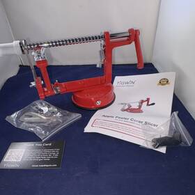 Bob8ktsjfj Tigwin Manual Apple Peeler Corer Slicer Red Vacuum Base For Apples Pears